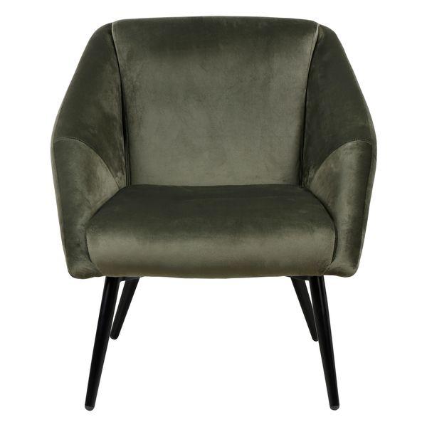 Fauteuil velours vert foncé