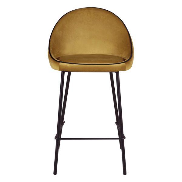 Chaise snack velours ocre