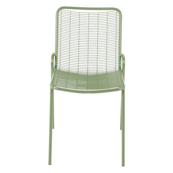 Chaise repas outdoor métal vert amande