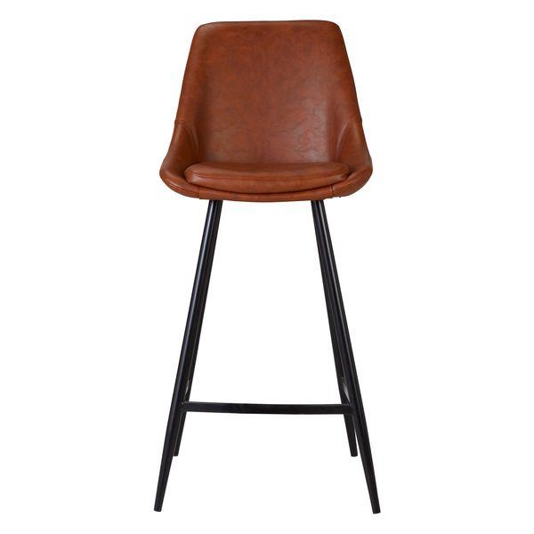 Chaise snack en PU marron