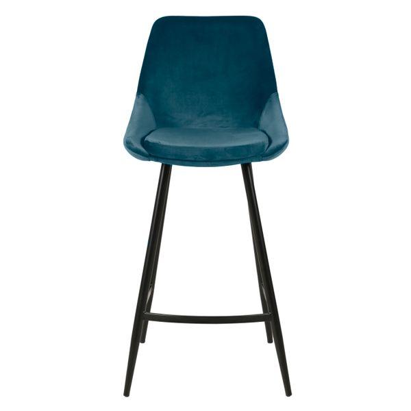 Chaise snack en velours bleu