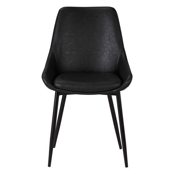 Chaise en PU noir