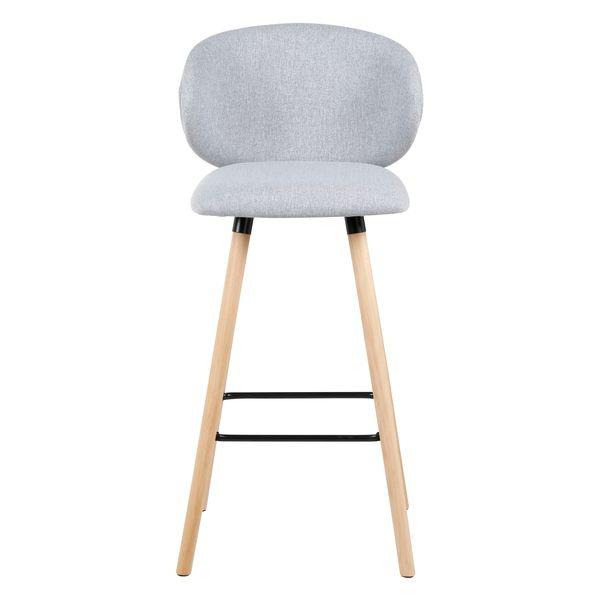 Chaise de bar tissu gris clair