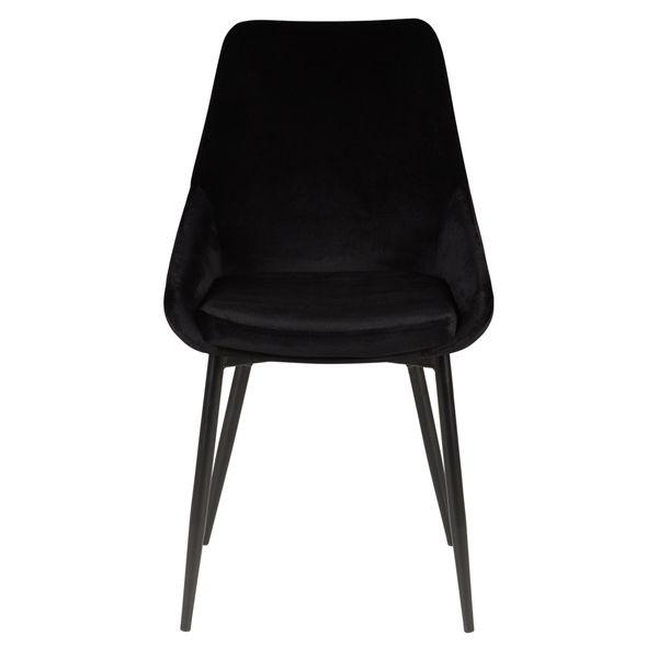 Chaise en velours noire