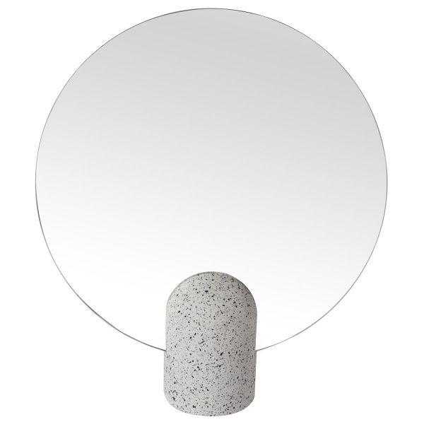 Miroir rond en terrazzo blanc Muzz