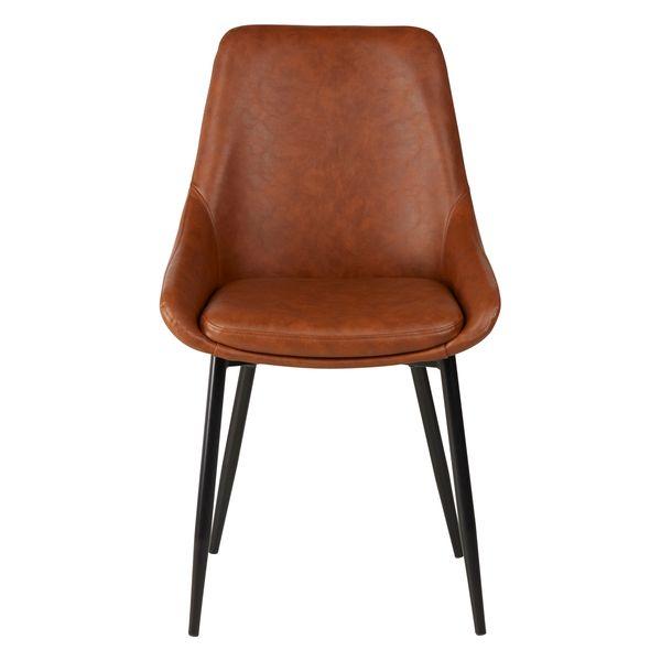 Chaise en PU marron
