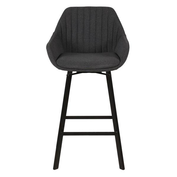 Chaise hauteur plan de travail pivotante grise foncée