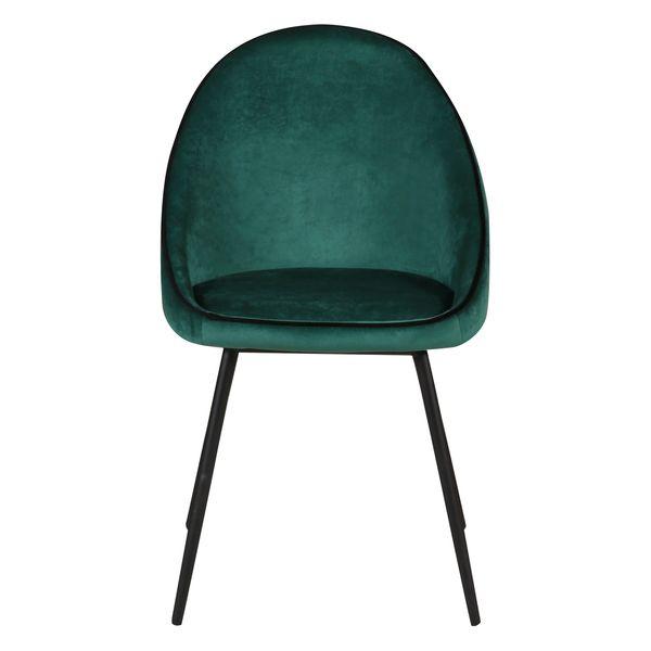 Chaise de repas velours vert canard