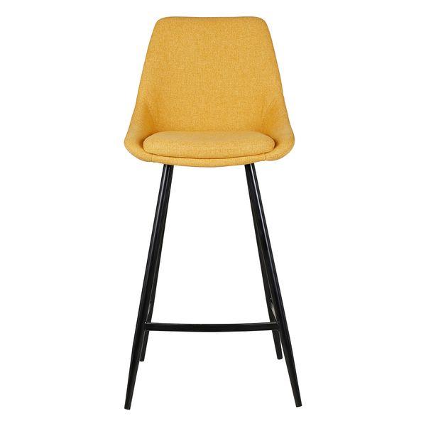Chaise snack tissu jaune moutarde