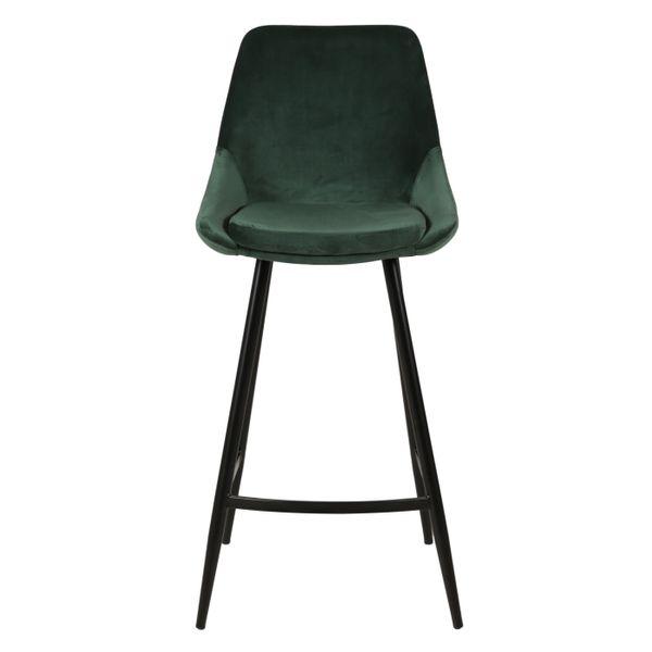 Chaise snack velours verte foncée