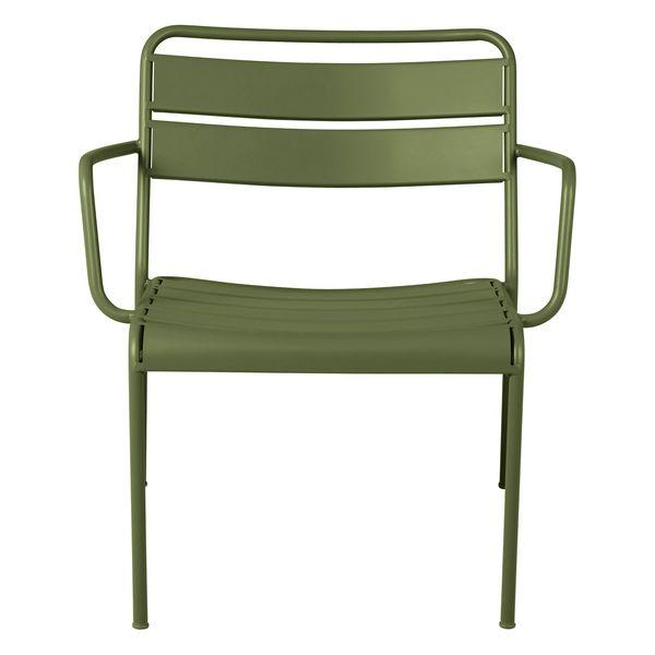 Fauteuil lounge outdoor métal vert foncé