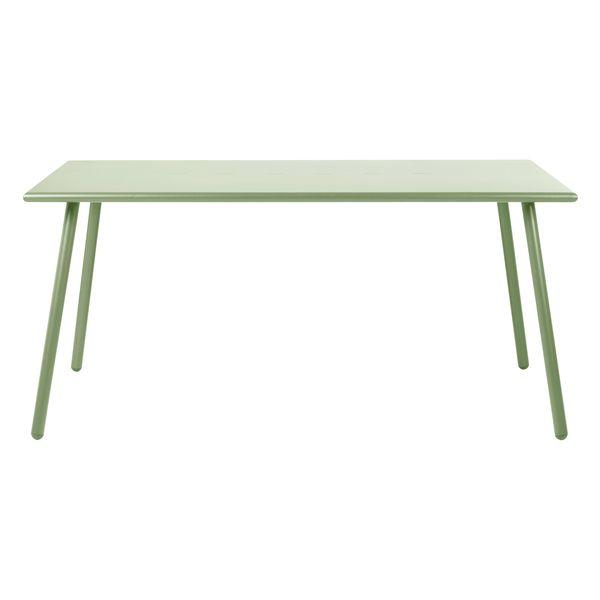 Table repas outdoor métal vert amande