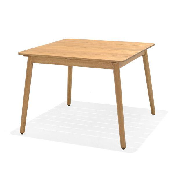 Table repas carré outdoor 95cm eucalyptus