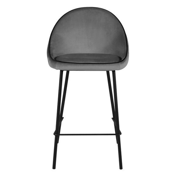 Chaise snack velours anthracite
