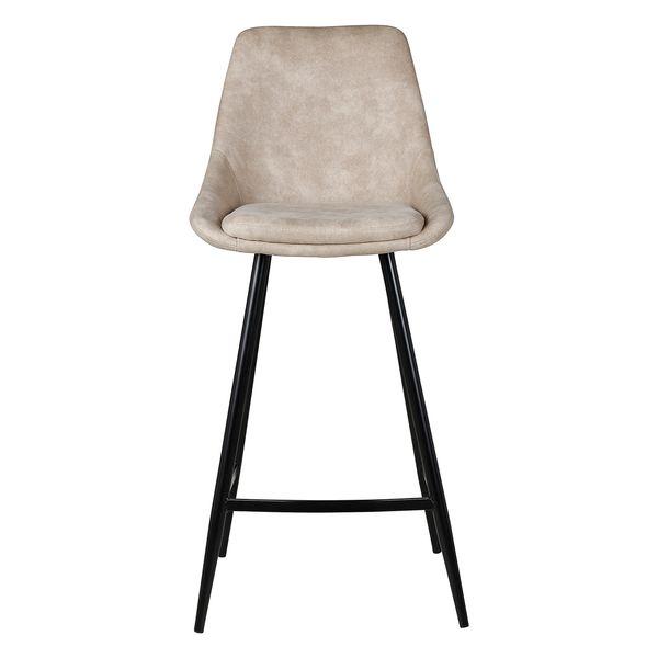 Chaise snack tissu effet daim beige