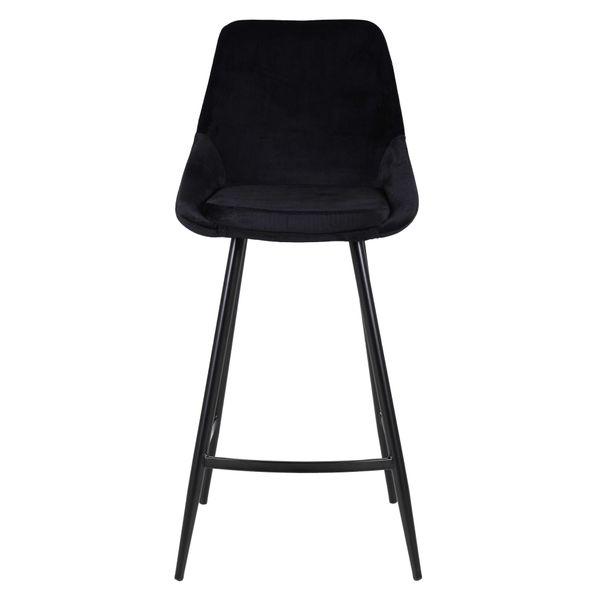 Chaise de bar velours noir