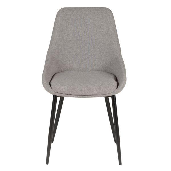 Chaise en tissu gris clair