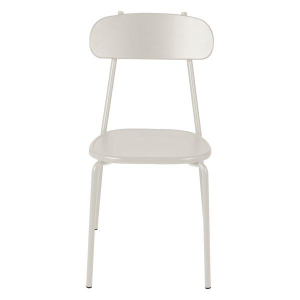 Chaise repas outdoor métal beige