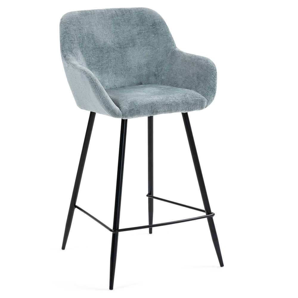 Chaise snack tissu chenille céladon