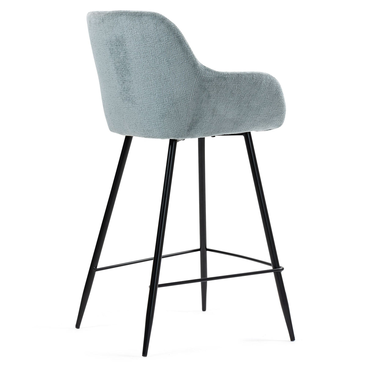 Chaise snack tissu chenille céladon