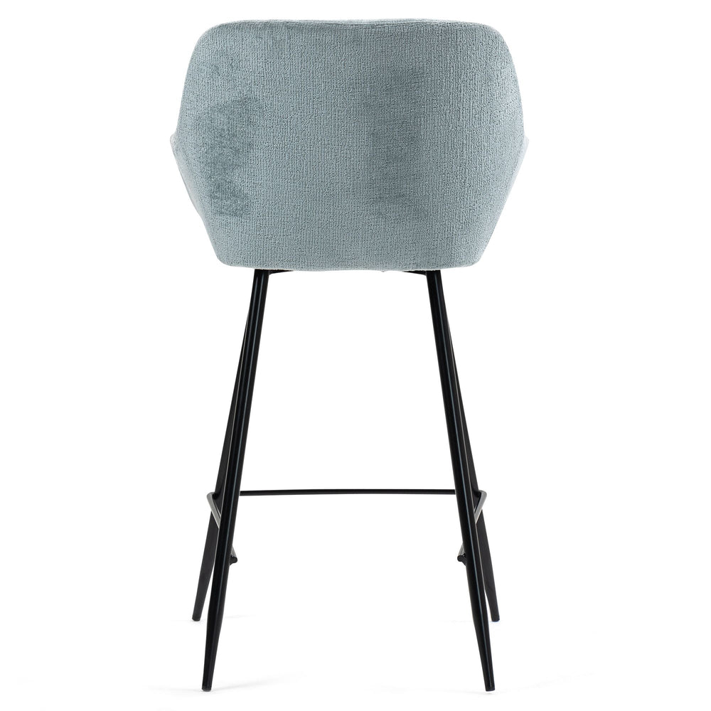 Chaise snack tissu chenille céladon