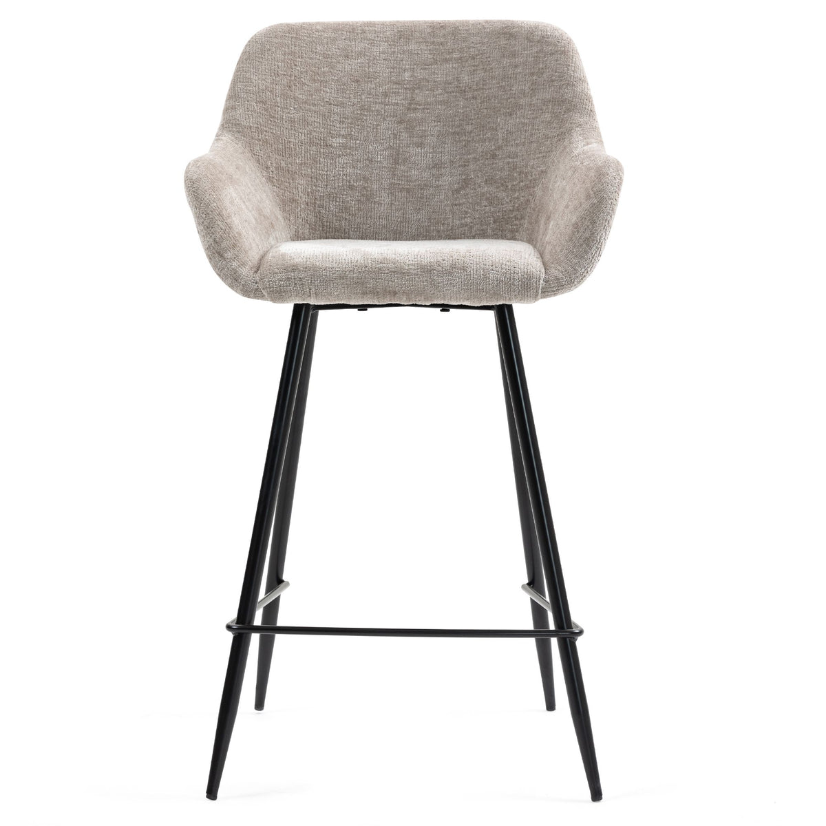 Chaise snack tissu chenille taupe