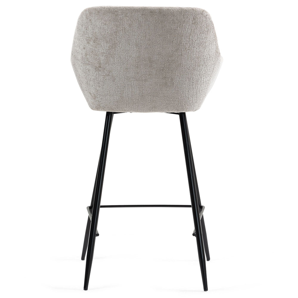 Chaise snack tissu chenille taupe