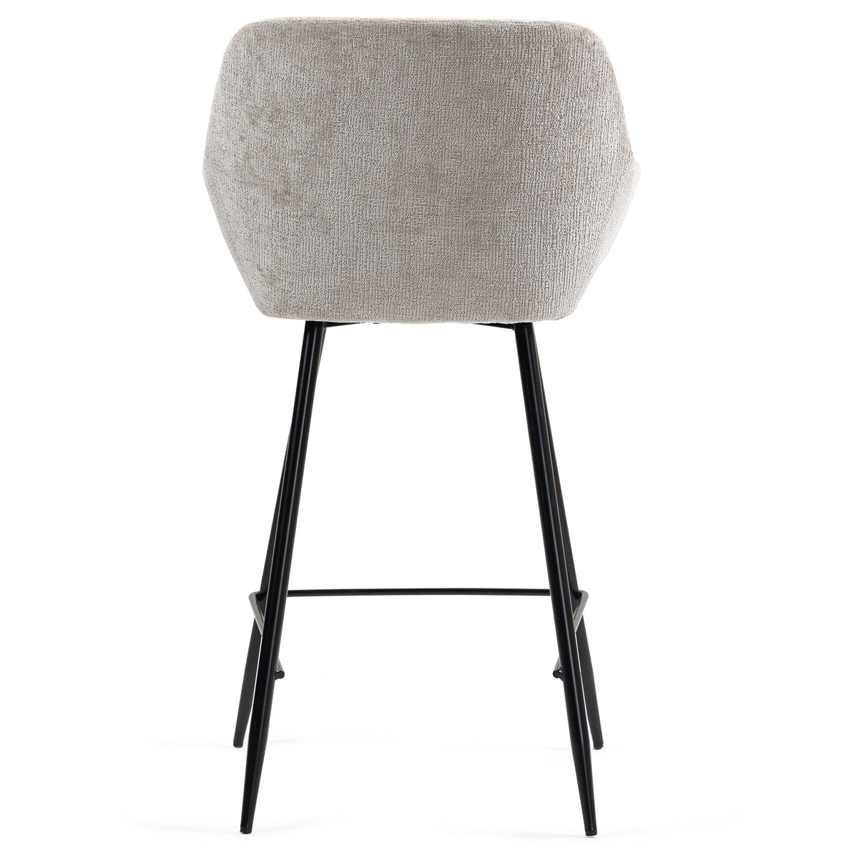 Chaise snack tissu chenille taupe