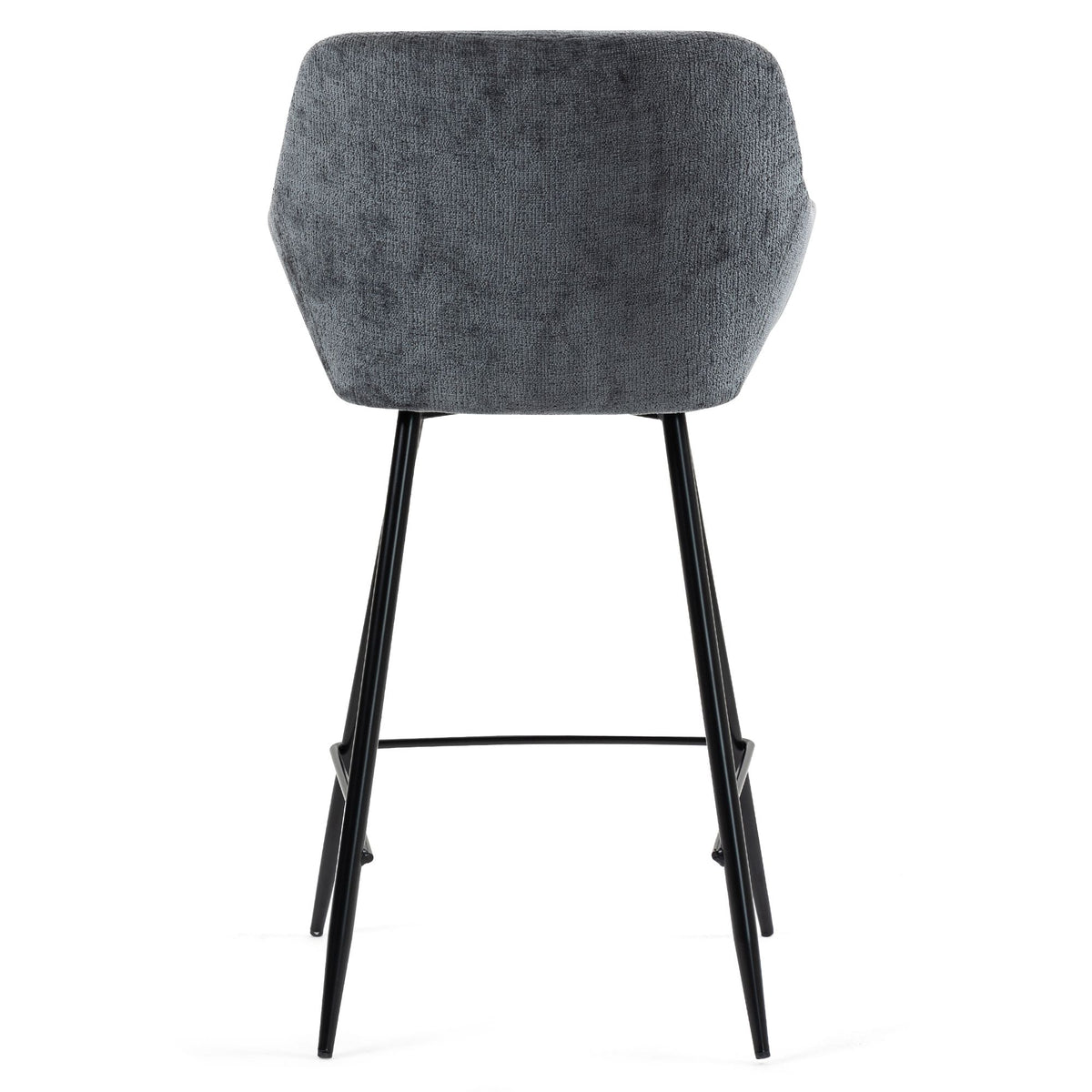 Chaise snack tissu chenille gris