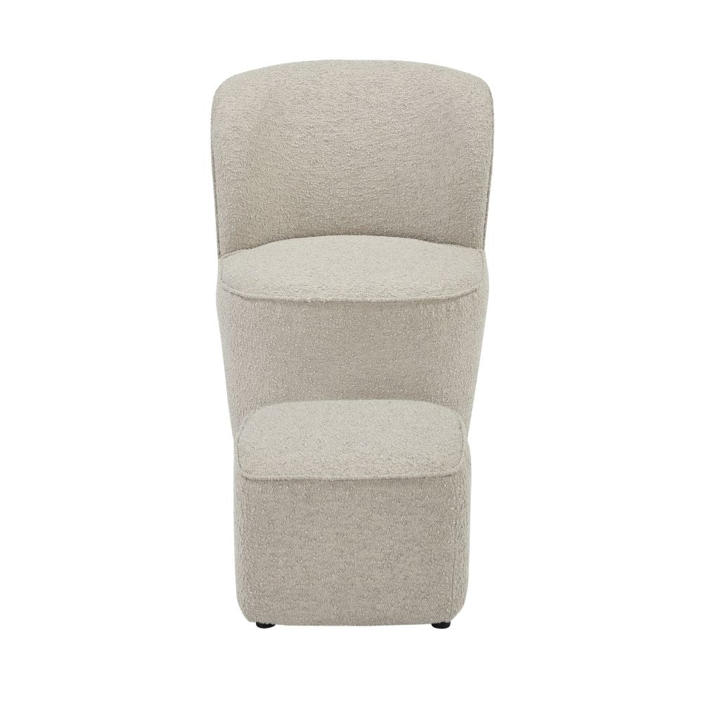 Fauteuil en bouclette sable