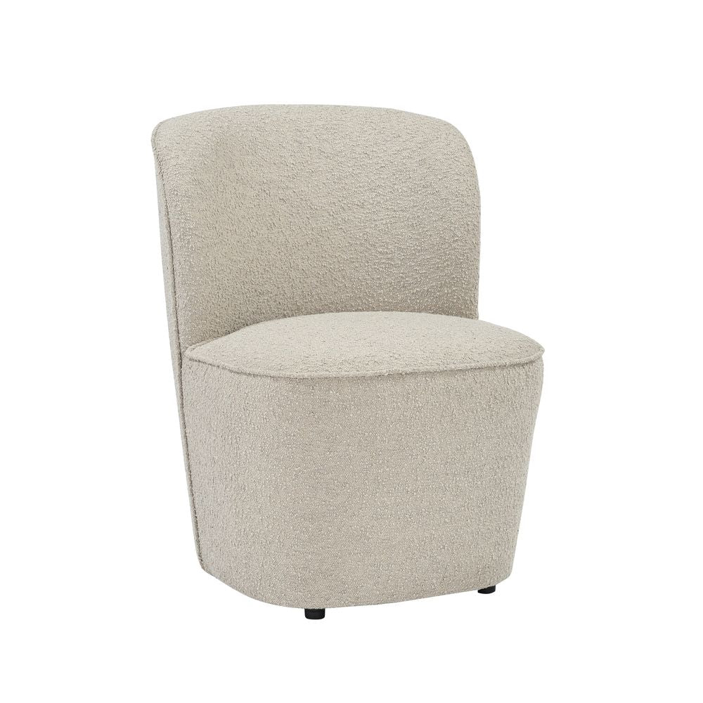 Fauteuil en bouclette sable
