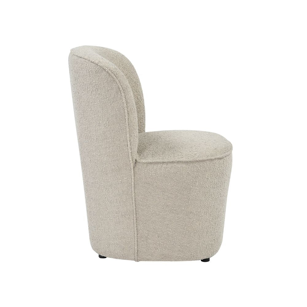 Fauteuil en bouclette sable