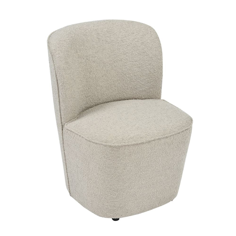 Fauteuil en bouclette sable