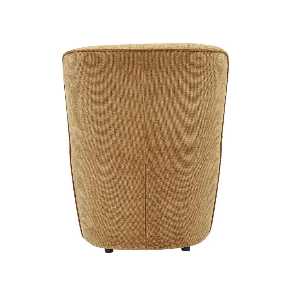 Fauteuil en tissu soft touch ambre