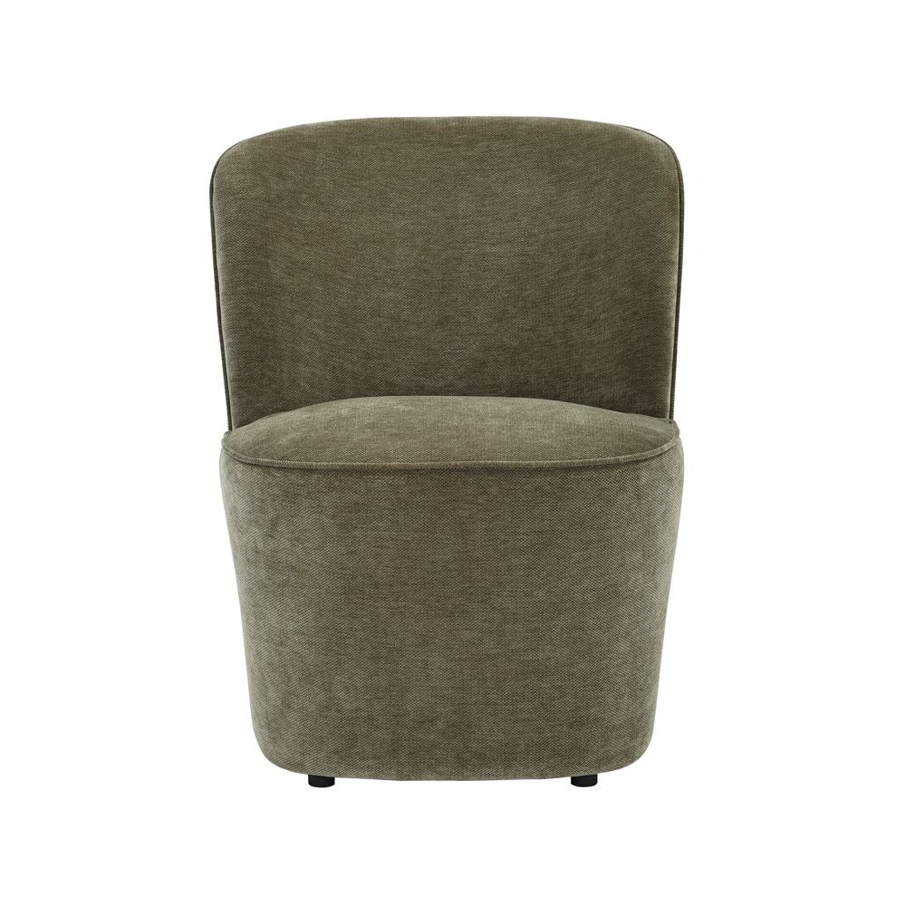 Fauteuil en tissu soft touch kaki