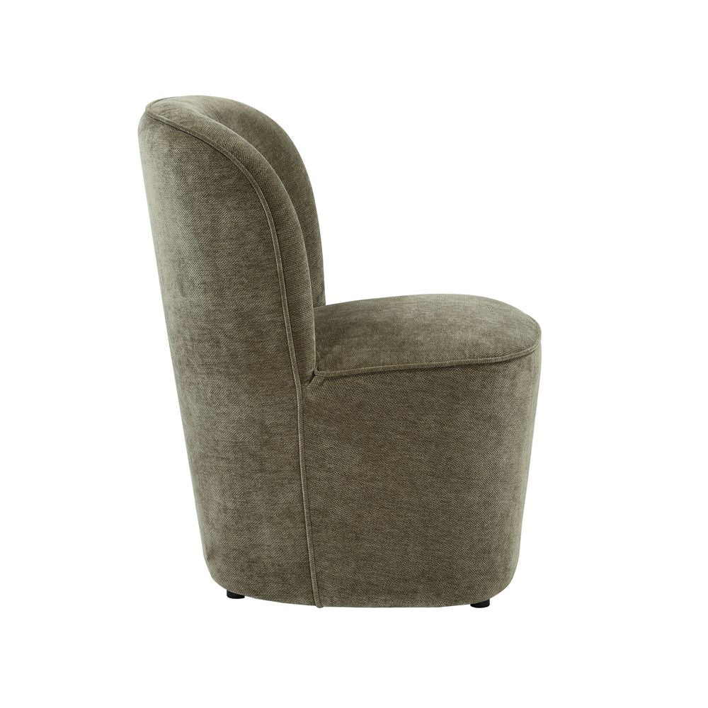 Fauteuil en tissu soft touch kaki