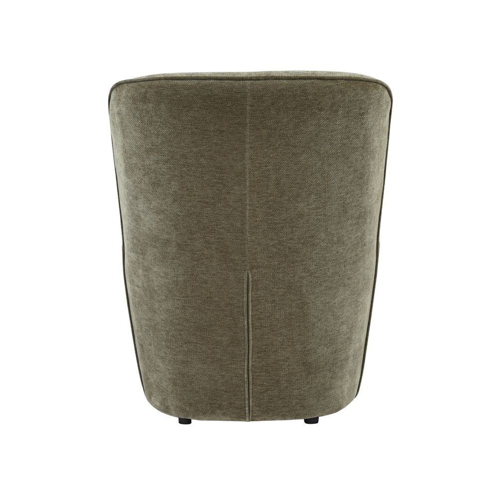 Fauteuil en tissu soft touch kaki