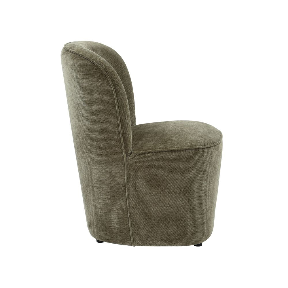 Fauteuil en tissu soft touch kaki