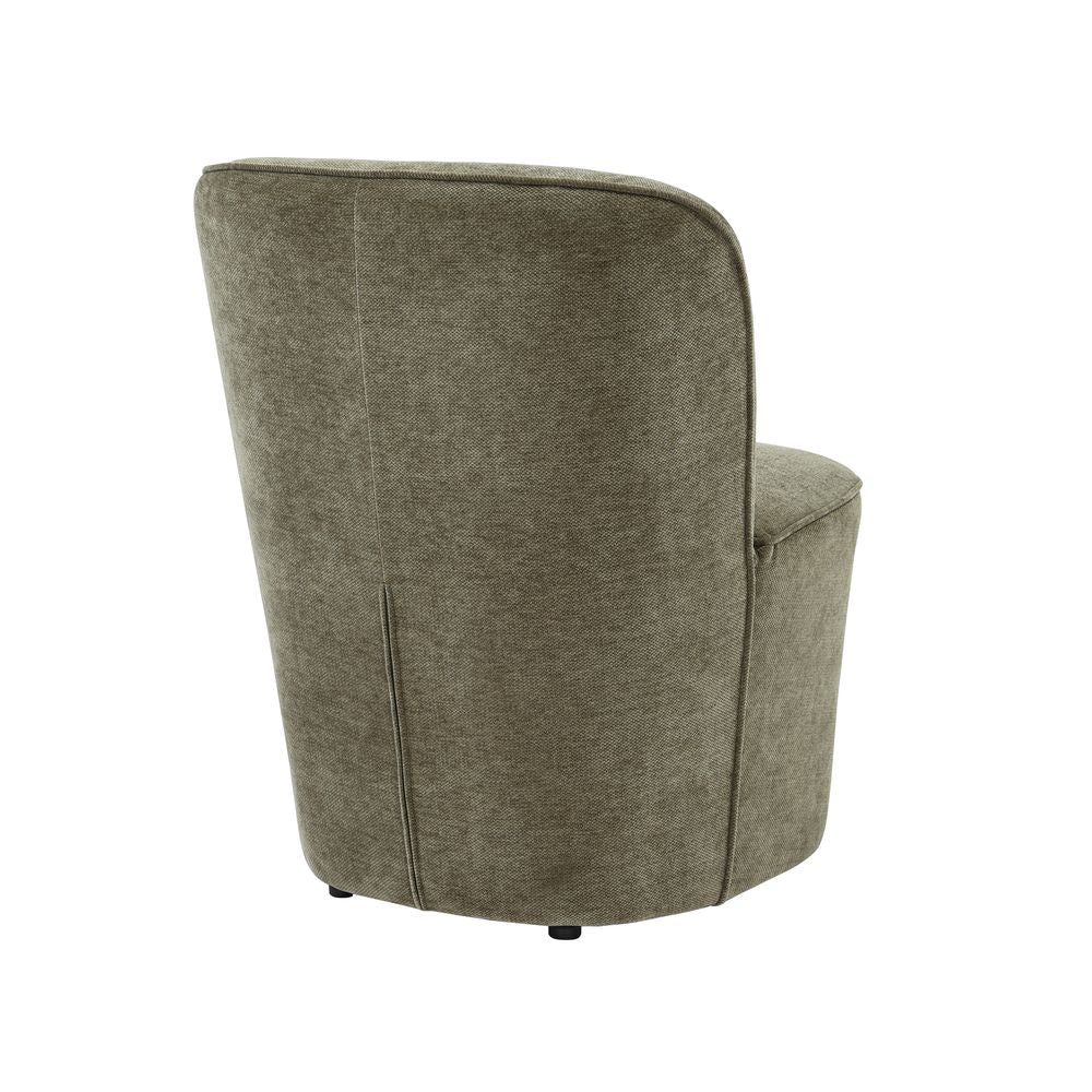 Fauteuil en tissu soft touch kaki
