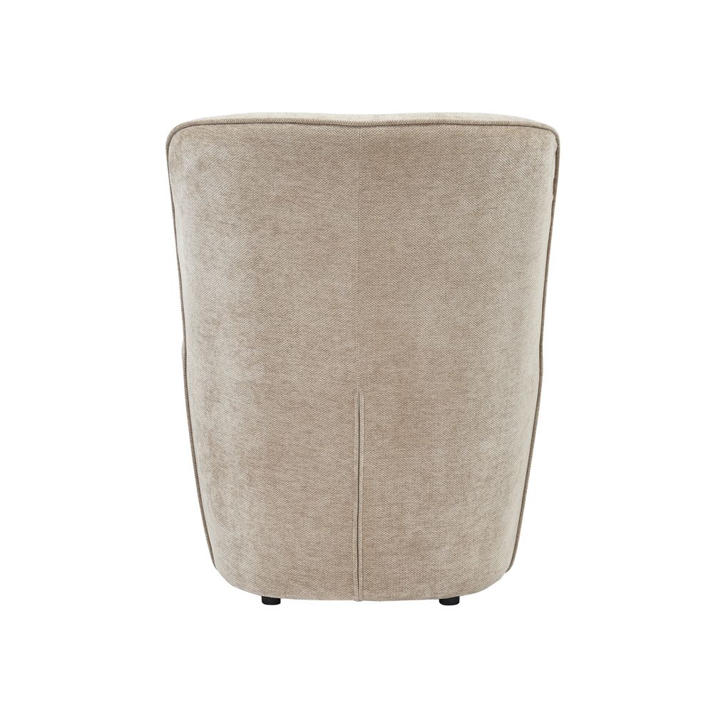 Fauteuil en tissu soft touch taupe