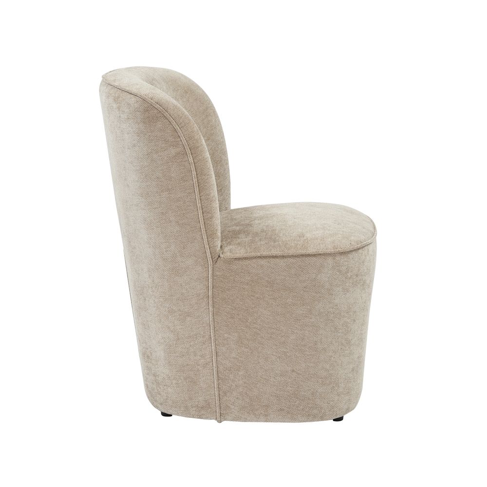 Fauteuil en tissu soft touch taupe