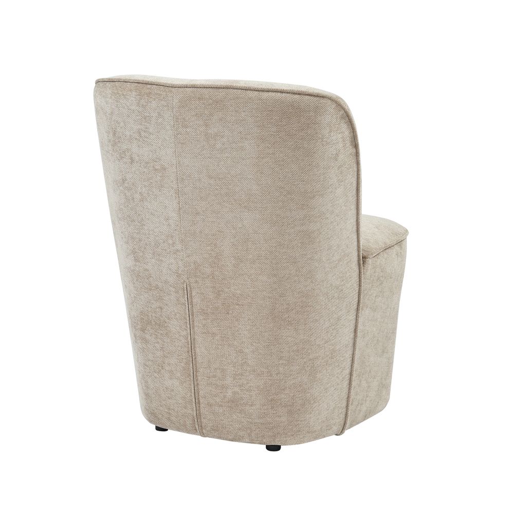 Fauteuil en tissu soft touch taupe