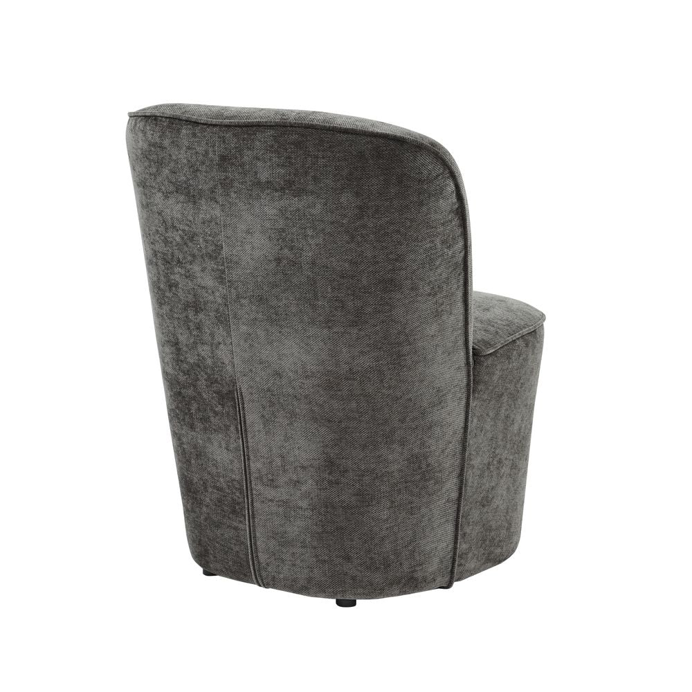 Fauteuil en tissu soft touch gris anthracite