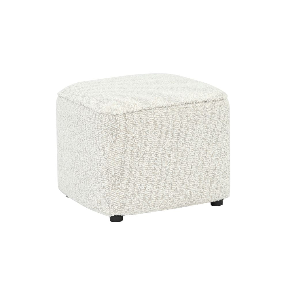 Pouf en bouclette écru Jona