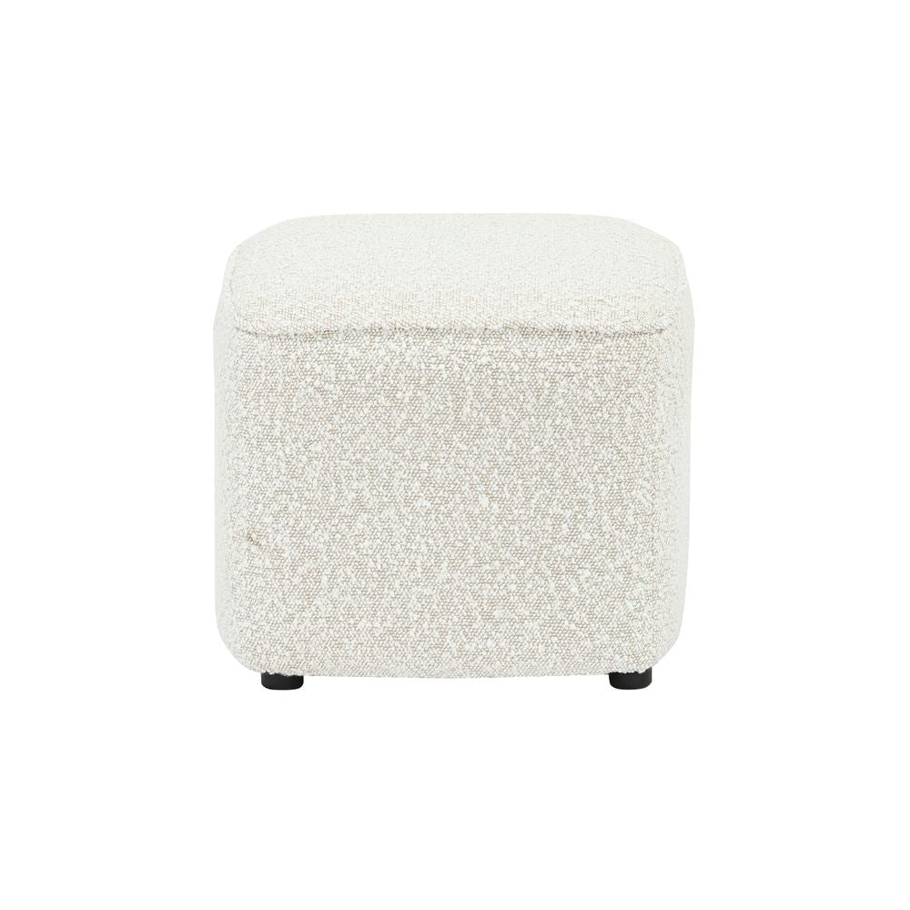 Pouf en bouclette écru Jona