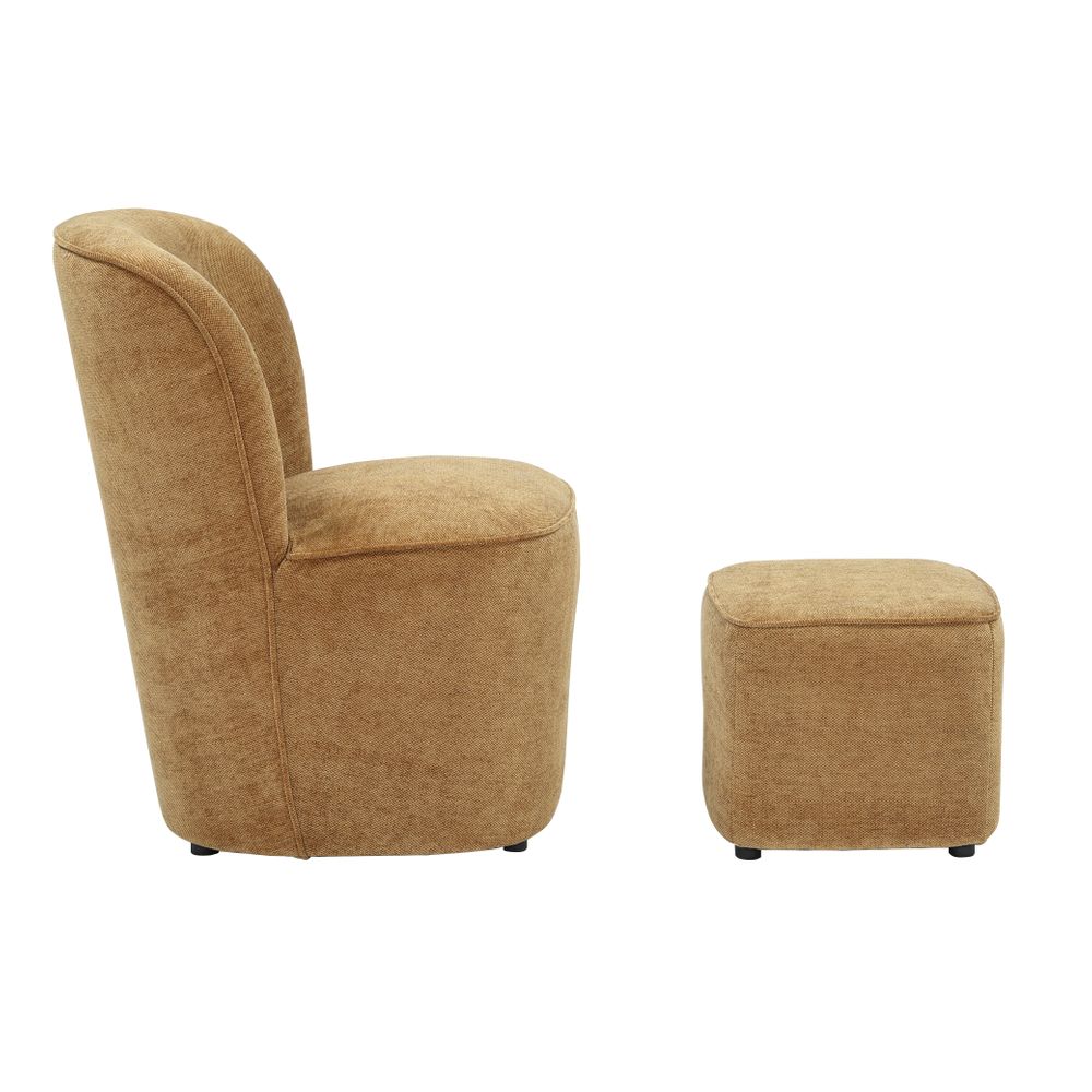 Pouf en tissu soft touch Ambre Jona