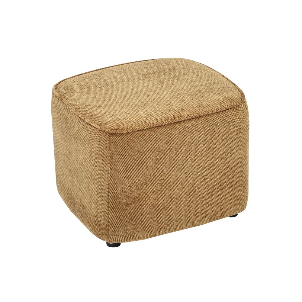 Pouf en tissu soft touch Ambre Jona