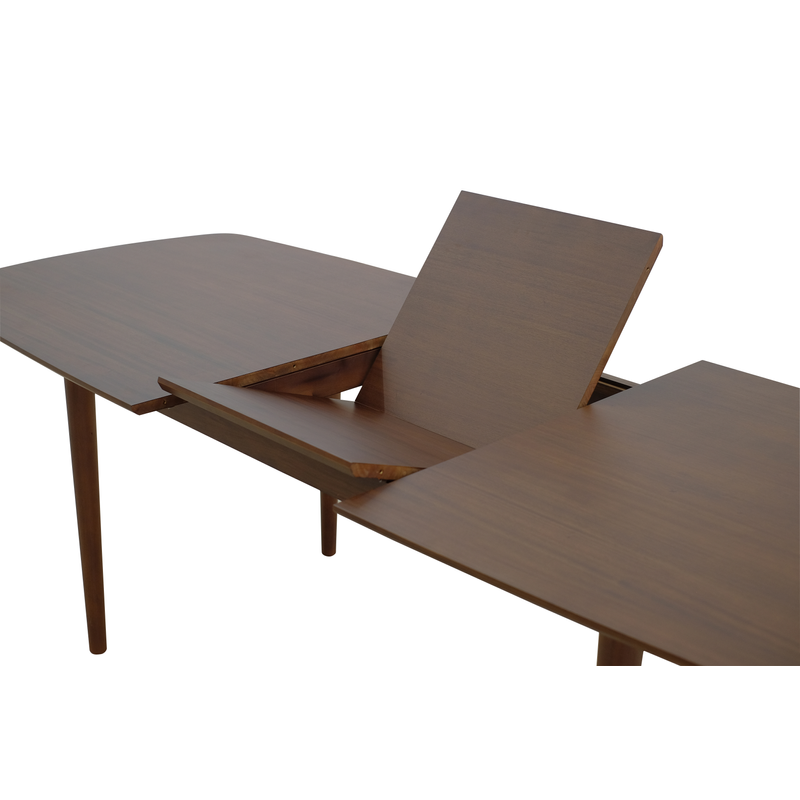Table repas 200 cm avec allonge de 50 cm acajou massif