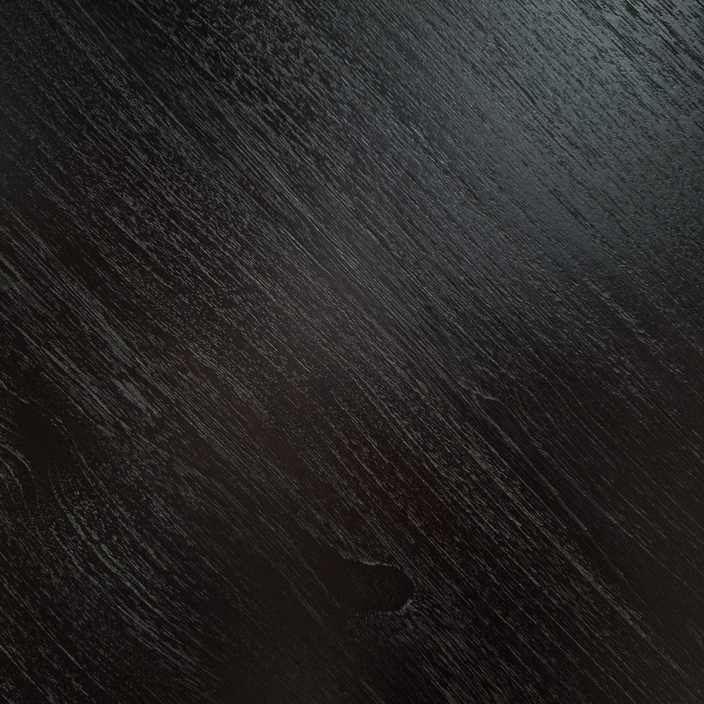 Table ronde en teck noir 120 cm