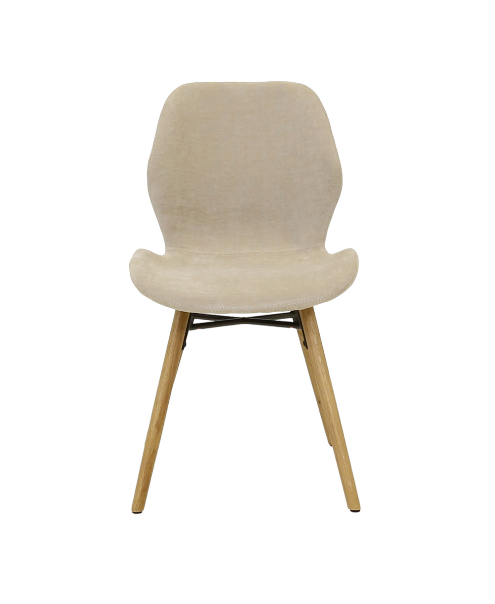 Chaise tissu soft touch sable